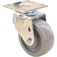 Roulette Max9, Pivotant, 5" (127 mm), Gris-WOW Envirothane, 1000 lb (453,6 kg) Southpoint Industrial Supply