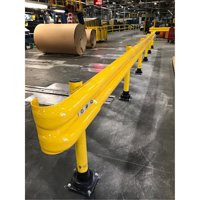 SlowStop<sup>®</sup> FlexRail Guardrail End Cap, Polycarbonate, 9-4/5" L x 13-3/4" H, Yellow MP189 | Southpoint Industrial Supply