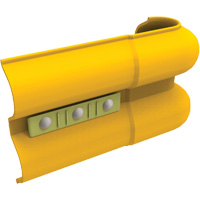 SlowStop<sup>®</sup> FlexRail Guardrail End Cap, Polycarbonate, 9-4/5" L x 13-3/4" H, Yellow MP190 | Southpoint Industrial Supply