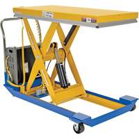 DC Powered & Manual Scissor Lift Table, Steel, 48" L x 24" W, 1000 lbs. Capacity MP198 | Southpoint Industrial Supply