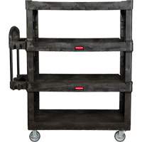 Heavy-Duty Ergo Utility Cart, 4 Tiers, 24-1/4" x 62-2/5" x 54-1/10", 700 lbs. Capacity MP497 | Southpoint Industrial Supply