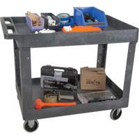 Chariot utilitaire pour l'entretien, 2 tiers, 24-5/8" x 32-1/2" x 40", Capacit&eacute; 550 lb Southpoint Industrial Supply