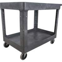 Chariot utilitaire pour l'entretien, 2 tiers, 24-5/8" x 32-1/2" x 40", Capacit&eacute; 550 lb Southpoint Industrial Supply