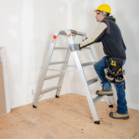 Poste de travail chevalet de sciage portatif, Cadre Aluminium, 12-1/4" p x 56" h Southpoint Industrial Supply