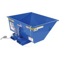 Low Profile D-Style Self Dumping Hopper, Steel, 1/2 cu.yd., Blue Southpoint Industrial Supply