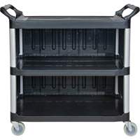 Utility Cart, 3 Tiers, 19-3/4" x 37-1/2" x 40-1/4", 250 lbs. Capacity Southpoint Industrial Supply