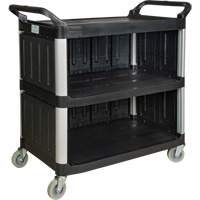 Utility Cart, 3 Tiers, 19-3/4" x 37-1/2" x 40-1/4", 250 lbs. Capacity Southpoint Industrial Supply