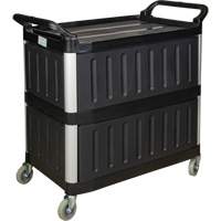 Utility Cart, 3 Tiers, 19-3/4" x 37-1/2" x 40-1/4", 250 lbs. Capacity Southpoint Industrial Supply