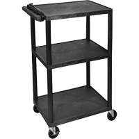 Chariot utilitaire &eacute;lectrique, 3 tiers, 24" x 42" x 18", Capacit&eacute; 300 lb Southpoint Industrial Supply