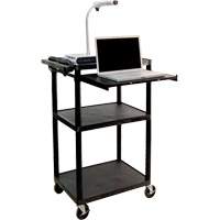 Chariot utilitaire &eacute;lectrique, 3 tiers, 24" x 42" x 18", Capacit&eacute; 300 lb Southpoint Industrial Supply