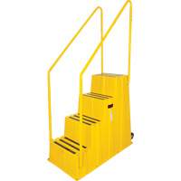 Industrial Step Stool, 4 Steps, 44" x 22-1/4" x 65-1/8" High Southpoint Industrial Supply