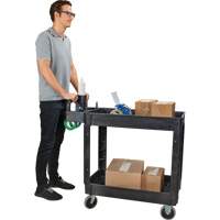 Utility Cart, 2 Tiers, 17-1/8" x 33-1/2" x 37-5/8", 550 lbs. Capacity Southpoint Industrial Supply