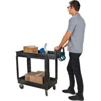 Utility Cart, 2 Tiers, 17-1/8" x 33-1/2" x 37-5/8", 550 lbs. Capacity Southpoint Industrial Supply