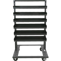 Single-Sided Heavy Duty A-Frame Cart with 6 Lipped Trays, 38" x 25" x 63", 2500 lbs. Capacity Southpoint Industrial Supply