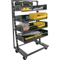 Single-Sided Heavy Duty A-Frame Cart with 4 Large Trays, 38" x 25" x 63", 2500 lbs. Capacity Southpoint Industrial Supply