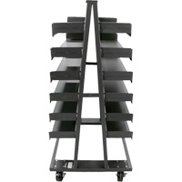 Double-Sided Heavy Duty A-Frame Cart with 12 Trays, 38" x 30" x 63", 2500 lbs. Capacity Southpoint Industrial Supply