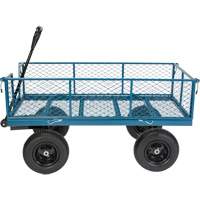 Wagon avec c&ocirc;t&eacute;s rabattables, 24" la x 48" la x Capacit&eacute; 800 lb Southpoint Industrial Supply
