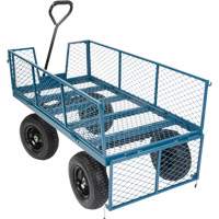 Wagon avec c&ocirc;t&eacute;s rabattables, 24" la x 48" la x Capacit&eacute; 800 lb Southpoint Industrial Supply