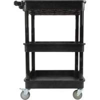 Chariot utilitaire avec tablette &agrave; bordure profonde, 3 tiers, 19" x 39-1/2" x 28-1/4", Capacit&eacute; 330 lb Southpoint Industrial Supply