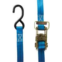 Ratchet Strap, J-Hook, 1" W x 15' L, 500 lbs. (227 kg) Working Load Limit Southpoint Industrial Supply