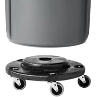 Brute&reg; Dolly, Polyethylene, Black, Fits: 20 - 55 US Gal. Southpoint Industrial Supply