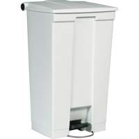 Flat Top Trash Can, Polyethylene, 23 US gal. Capacity Southpoint Industrial Supply