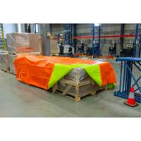 High-Visibility Heavy-Duty Woven Tarp, Polyethylene, Green/Orange, 16' x 20' x 12 mils Southpoint Industrial Supply