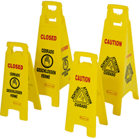 Wet Floor Safety Signs, Quadrilingual with Pictogram NB790 | Southpoint Industrial Supply