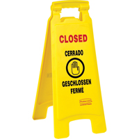 Closed Safety Signs, Quadrilingual with Pictogram NC530 | Southpoint Industrial Supply