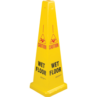 "Wet Floor" Lamba Traffic Cones, English with Pictogram Southpoint Industrial Supply