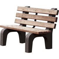 Park Benches, Recycled Plastic, 72" L x 25" W x 31" H, Brown Southpoint Industrial Supply