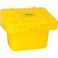 Salt Sand Container SOS™, With Hasp, 30" x 24" x 24", 5.5 cu. Ft., Yellow ND700 | Southpoint Industrial Supply