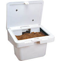 Salt Sand Container SOS™, With Hasp, 30" x 24" x 24", 5.5 cu. Ft., Grey ND701 | Southpoint Industrial Supply