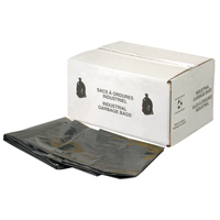 Heavy-Duty Garbage Bags, 2X Strong, 30" W x 38" L, 2.2 mils, Black, Open Top JA640 | Southpoint Industrial Supply