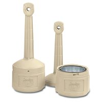 Smokers Cease-Fire&reg; Cigarette Butt Receptacle, Free-Standing, Plastic, 4 US gal. Capacity, 38-1/2" Height Southpoint Industrial Supply