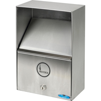 Smoking Receptacles, Wall-Mount, Stainless Steel, 3.3 Litres Capacity, 13-1/2" Height NI743 | Southpoint Industrial Supply