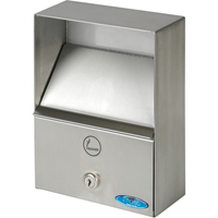 Smoking Receptacles, Wall-Mount, Stainless Steel, 1 Litres Capacity, 9" Height NI753 | Southpoint Industrial Supply