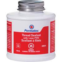 Thread Sealant with PTFE, Brush Top Bottle, 118 ml, -54°C - 150°C/-65°F - 300°F Southpoint Industrial Supply
