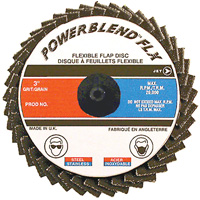Disque &agrave; lamelles &agrave; rouler POWERBLEND FLX, 2" x Type R, Grain Z40, Alumine de zirconium Southpoint Industrial Supply