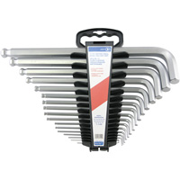 Jumbo Extra-Long Ball Nose Hex Key Set, 17 Pcs., Metric Southpoint Industrial Supply