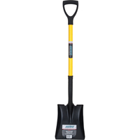 Square Point Shovel, Fibreglass, Tempered Steel Blade, D-Grip Handle, 32-1/2" Long NJ094 | Southpoint Industrial Supply
