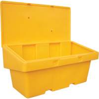 Contenants pour sel & sable SOS, Avec Moraillon, 72" x 36" x 36", 36 pi³, Jaune Southpoint Industrial Supply