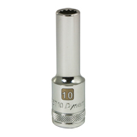 Metric Socket, 10 mm, 1/2" Drive, 12 Points, Deep Southpoint Industrial Supply
