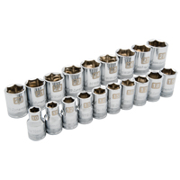 Metric Socket Set, 19 Pcs, 1/2" Drive Size Southpoint Industrial Supply