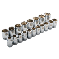 Metric Socket Set, 19 Pcs, 1/2" Drive Size Southpoint Industrial Supply