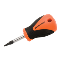Square Recess Stubby Screwdriver, #1 Tip, Round, 3-4/5" L, Plastic/Wood/Cushion Grip Handle Southpoint Industrial Supply