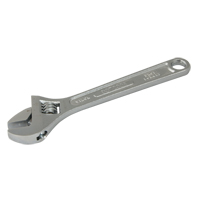 Adjustable Wrench, 12" L, 1-1/2" Max Width, Chrome Southpoint Industrial Supply