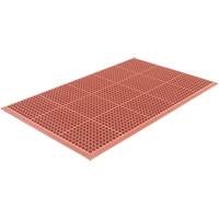 Competitor Series Mats, Slotted, 3' x 5' x 7/8", Orange, Natural Rubber Southpoint Industrial Supply