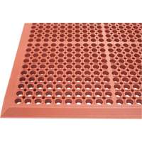 Competitor Series Mats, Slotted, 3' x 5' x 7/8", Orange, Natural Rubber NJL866 | Southpoint Industrial Supply