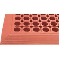 Competitor Series Mats, Slotted, 3' x 5' x 7/8", Orange, Natural Rubber NJL866 | Southpoint Industrial Supply